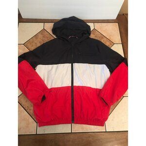 Brandy melville red white and blue windbreaker jacket